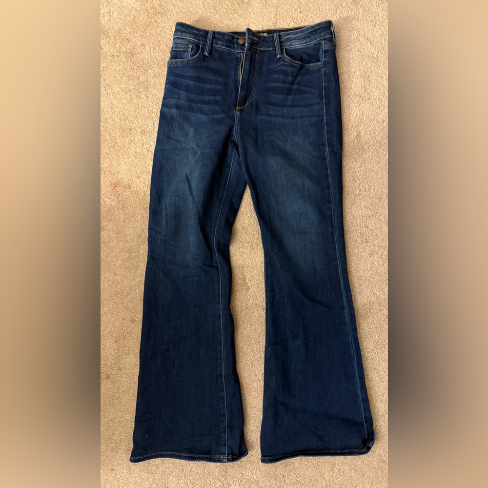 Just Black Blue Flare Wide Leg Jeans